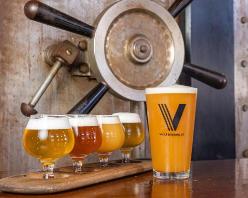 Vault Brewing Company beer poured in glasses