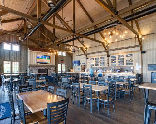 Warwick farm brewing indoor seating tables