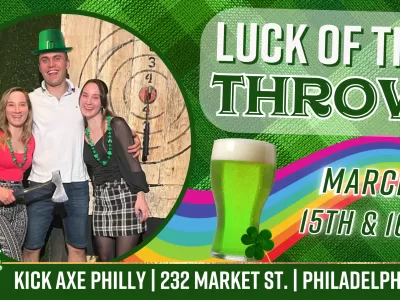 St. Patricks Day Weekend Party & Leprechaun Axe Throwing @ Kick Axe Philly!