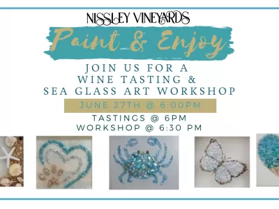 Paint & Enjoy @ Nissley Vineyards: Sea Glass Art Workshop