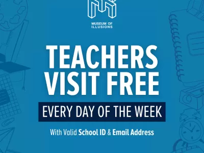 Free Admission for Teachers Every Day in 2025 at Museum of Illusions Pittsburgh 
