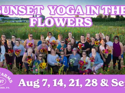 Sunset Yoga In The Flowers 
