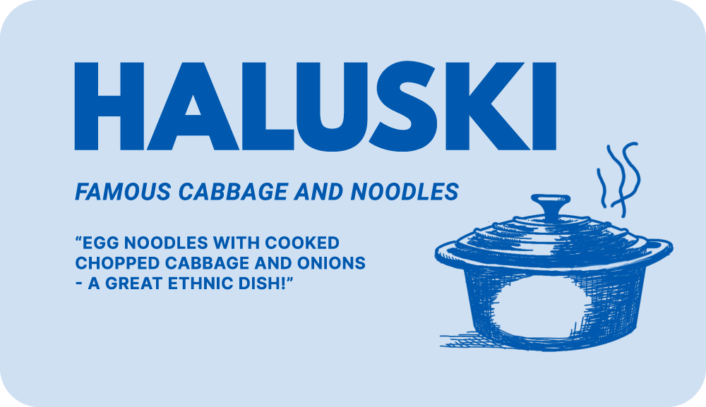 Haluski, famouse cabbage and noodles.