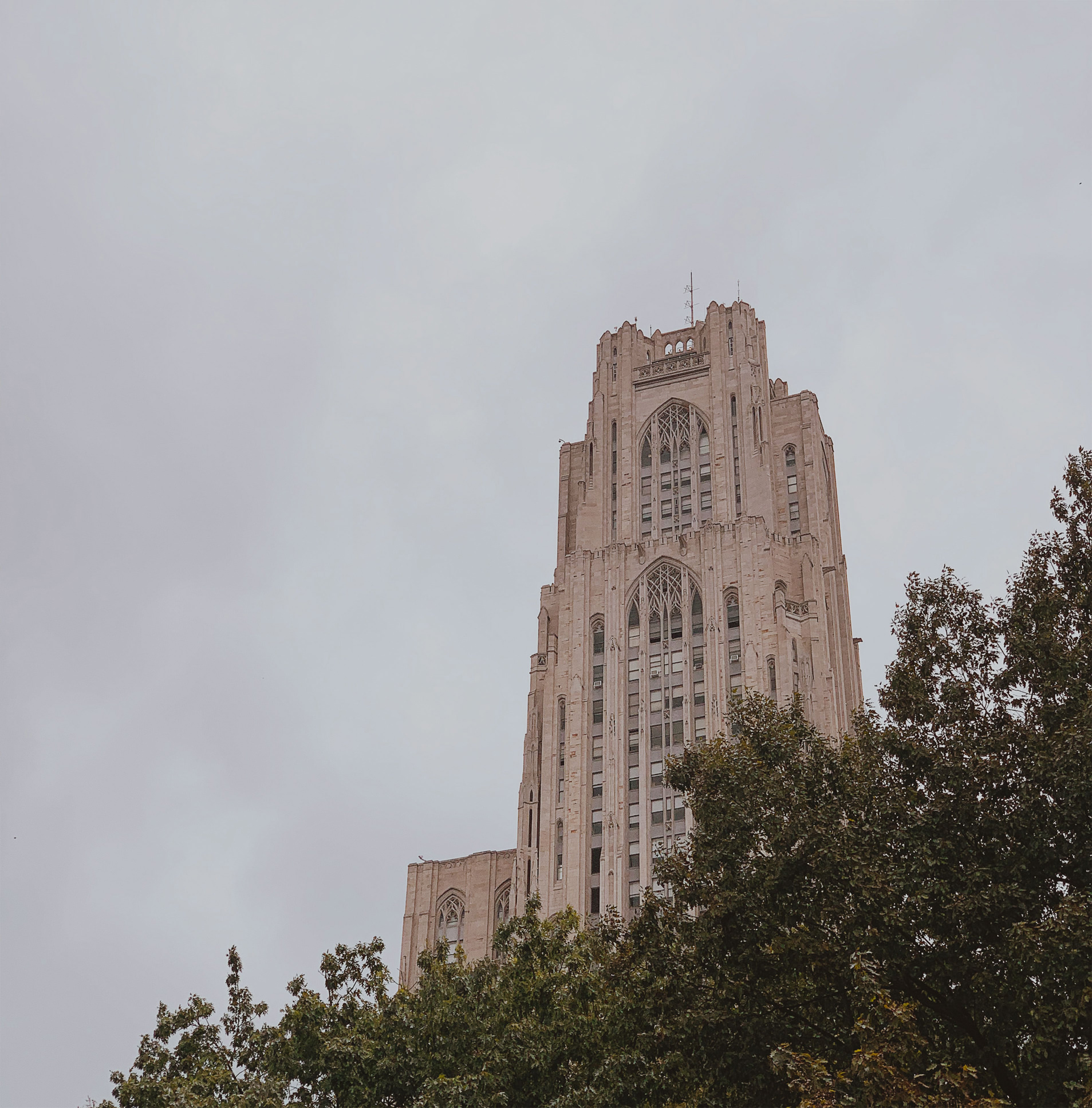 The Cathedral of Learning as seen from the ground