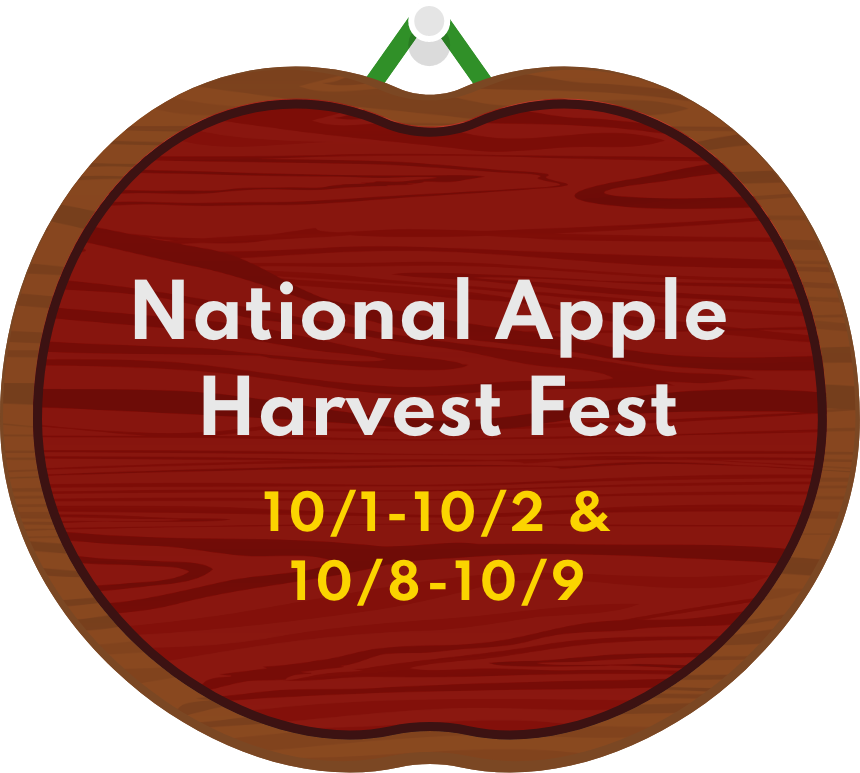 National Apple Harvest Fest 10/1 - 10/2 & 10/8 - 10/9