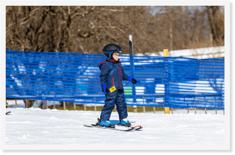 Ski resort on in the winter